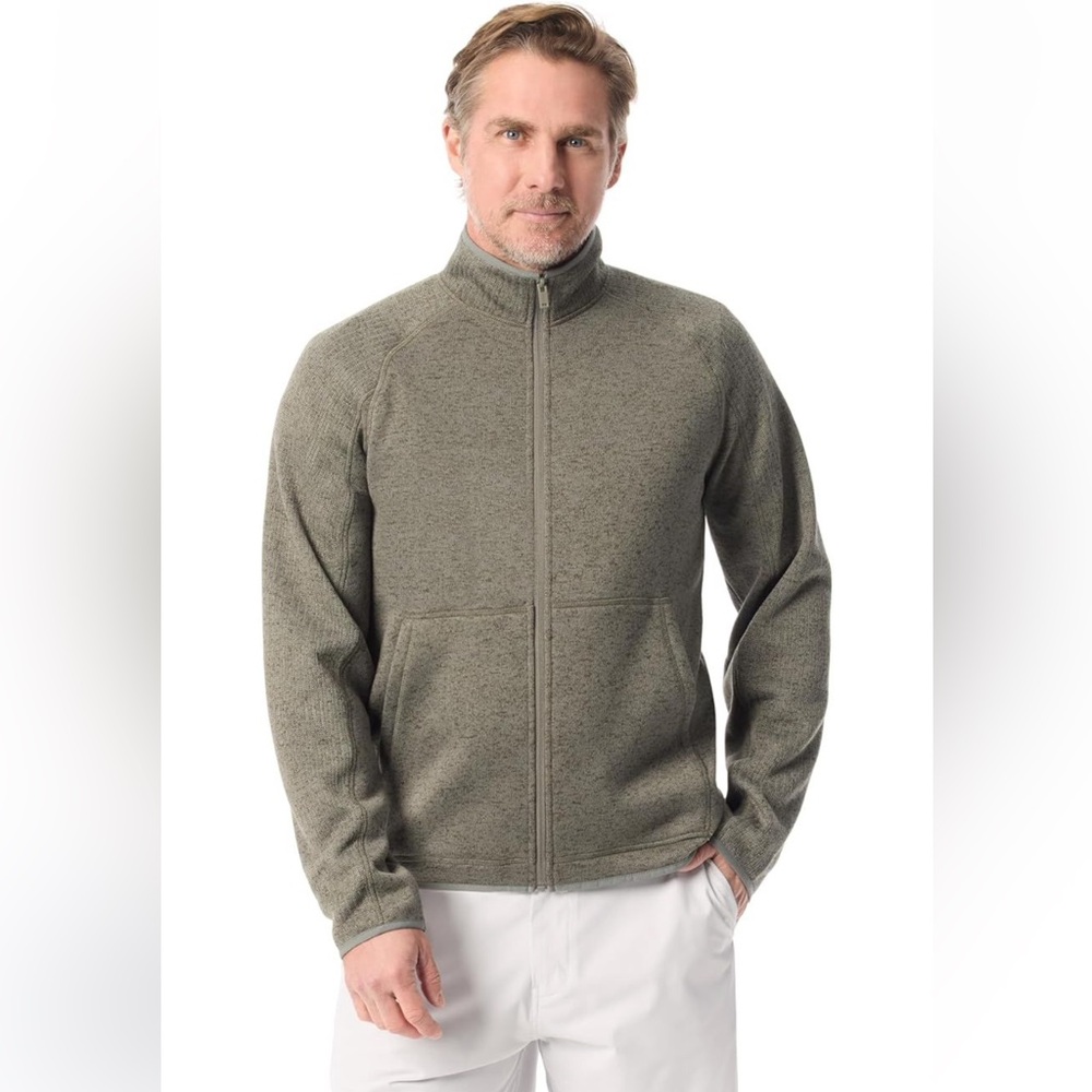 Bass Outdoor Full Zip Fleece Jacket Moss Lichen Small NEW